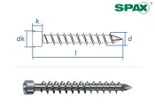 8 x 220mm SPAX Konstruktionsschrauben VG TX Zylinderkopf...