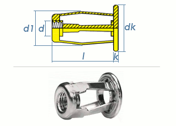 M5 x 23mm Spreiz-Blindnietmuttern Stahl (1 Stk.)