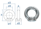 M6 Ringmutter DIN 582 Stahl C15E verzinkt (1 Stk.)