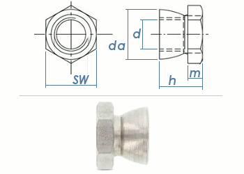 M10 Abreißmutter Edelstahl A2 (1 Stk.)