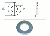 8,4mm Unterlegscheiben DIN134 Stahl verzinkt (100 Stk.)