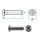 M8 x 20mm Linsenflachkopfschraube ISK ISO7380 Edelstahl A2    (10 Stk.)