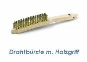 Drahtb&uuml;rste m. Holzgriff 2-reihig (1 Stk.)