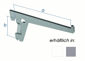 150 x 50mm Einloch-Tr&auml;ger weiss (1 Stk.)