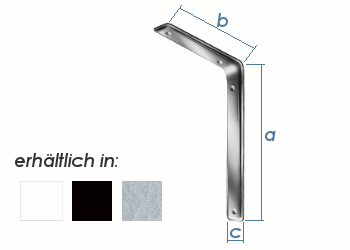 160 x 105mm 3F Konsole stahl matt (1 Stk.)