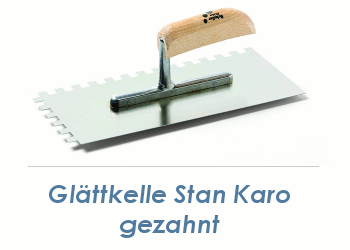 280 x 130mm Glättkelle gezahnt Stan Karo (1 Stk.)