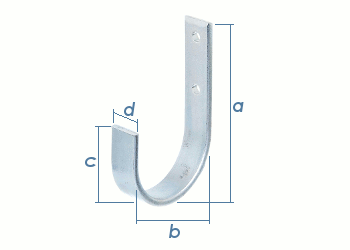 110 x 60 x 60 x 20mm Universalhaken verzinkt  (1 Stk.)