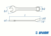 SW9 UNIOR Ring-Gabelschlüssel DIN3113 verchromt  (1...