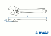 SW28 UNIOR Einmaulschlüssel verstellbar verchromt...