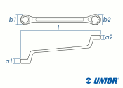 SW8 x 9 UNIOR Doppel-Ringschlüssel DIN838 verchromt  (1 Stk.)