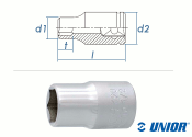 SW13 UNIOR Sechskant-Steckschlüssel mit 1/2"...