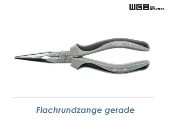 170mm WGB Flachrundzange 892 mit Schneide, gerade (1 Stk.)