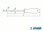 4 x 100mm UNIOR Schlitz-Schraubendreher (1 Stk.)