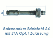 M12 x 128mm Bolzenanker Edelstahl A4 - ETA Opt. 1 (1 Stk.)