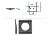 9mm Keilscheibe DIN434 Edelstahl A2 (1 Stk.)