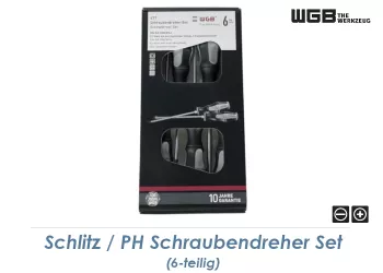 Schlitz / PH WGB Schraubendreher Set 6-teilig mit 2K-Griff (1 Stk.)