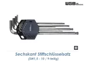 SW1,5 - 10 WGB Sechskant Stiftschlüsselset 9-teilig...