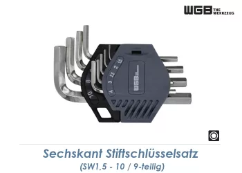 SW1,5 - 10 WGB Sechskant Stiftschlüsselset 9-teilig (1 Stk.)