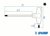 TX10 - 45 UNIOR Winkelschraubendreherset 7-teilig (1 Stk.)