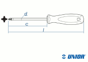 PZ0 x 60mm UNIOR Schraubendreher mit 3K-Griff (1 Stk.)