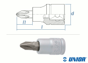 PH1 UNIOR Kreuzschlitz Steckschlüssel mit 1/4"...