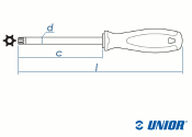 TR40 x 130mm UNIOR Schraubendreher mit 3K-Griff (1 Stk.)