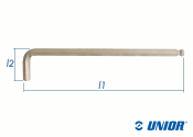 SW2,5 x 114,5mm UNIOR Sechskant Stiftschl&uuml;ssel mit Kugelkopf vernickelt (1 Stk.)