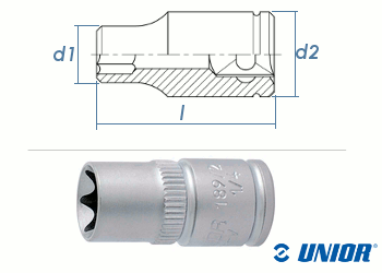 E5 UNIOR Außen TX Steckschlüssel mit 1/4" Antrieb verchromt (1 Stk.)