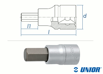 SW6 UNIOR ISK Steckschlüssel mit 1/2" Antrieb verchromt (1 Stk.)