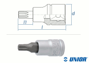 TX10 UNIOR TX Steckschl&uuml;ssel mit 1/4&quot; Antrieb verchromt (1 Stk.)