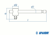 1/4&quot; UNIOR Gleitgriff 188.3/2 verchromt (1 Stk.)