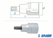 TX30 UNIOR TX Steckschl&uuml;ssel mit 1/2&quot; Antrieb verchromt (1 Stk.)