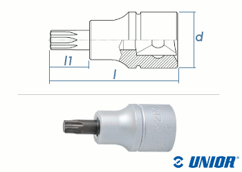 TX40 UNIOR TX Steckschlüssel mit 1/2" Antrieb verchromt (1 Stk.)