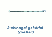 3,5 x 40mm geh&auml;rtete Stahln&auml;gel geriffelt verzinkt (100 Stk.)