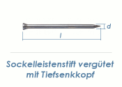 1,4 x 35mm Sockelleistenstifte verg&uuml;tet Stahl blank (100 Stk.)