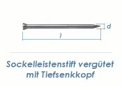 1,4 x 35mm Sockelleistenstifte vergütet Stahl blank...