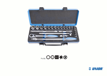 1/2" UNIOR Steckschlüssel Set 24-teilig 190BI verchromt (1 Stk.)