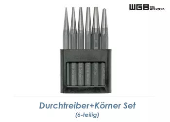 WGB Durchtreiber+Körner Set 6-teilig (1 Stk.)