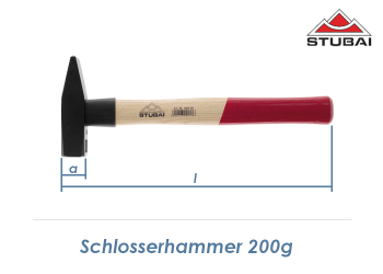TrendLine Schlosserhammer 800g Hammer mit Holzstiel Hammer
