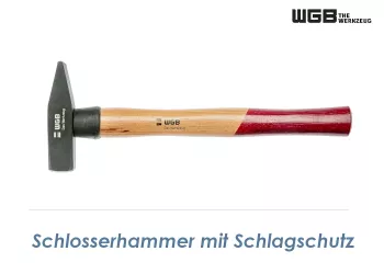 300g WGB Schlosserhammer mit Schlagschutz und Holzstiel (1 Stk.)