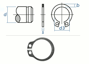22mm Sicherungsring Aussen DIN471 Edelstahl (1 Stk.)