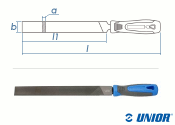 200mm UNIOR Flachfeile Halbschlicht (Halbfein) mit 2-K Griff (1 Stk.)