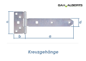 192 x 34mm Kreuzgeh&auml;nge leicht verzinkt (1 Stk.)