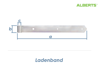 400 x 40 x 13mm Ladenband verzinkt (1 Stk.)