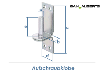 13 x 11 x 100mm Aufschraubklobe verzinkt (1 Stk.)