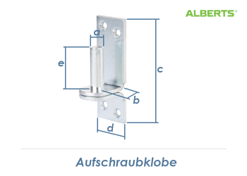 13 x 25 x 100mm Aufschraubklobe verzinkt (1 Stk.)