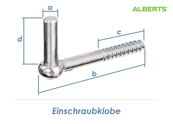 13 x 115mm Einschraubklobe verzinkt (1 Stk.)