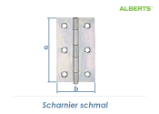 82 x 45mm Scharnier schmal verzinkt (1 Stk.)
