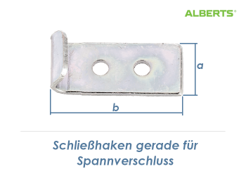 30 x 12mm Schließhaken gerade verzinkt (1 Stk.)