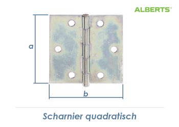 82 x 82mm Scharnier quadratisch verzinkt (1 Stk.)